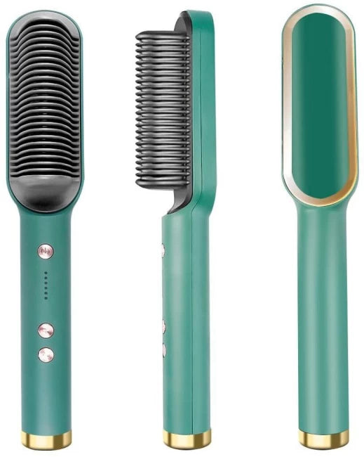 909 Hair Straightener Brush | 6 Heating Modes Electric Hair Straightener Comb (Random Color]